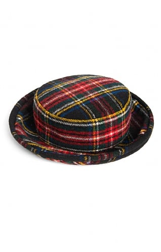 House Of Bruar Ladies Tweed Cloche Hat, Black Stewart