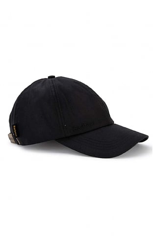 Barbour Wax Sports Cap - Black, Black