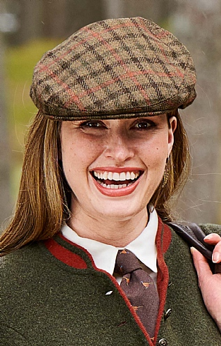 House of Bruar Ladies Tweed Cap, Bracken Forest Gunclub