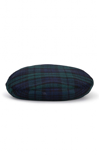 Velvet Trim Plaid Beret