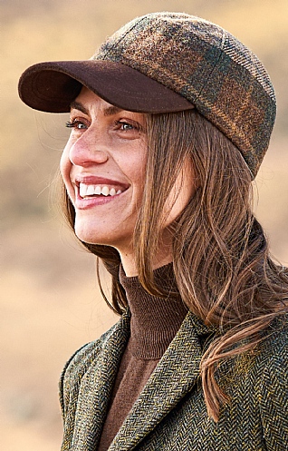 Ladies Tweed Baseball Cap - House of Bruar