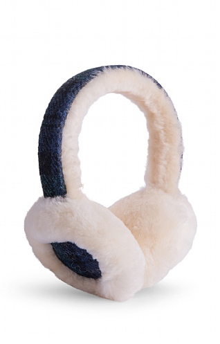 House of Bruar Harris Tweed Earmuffs - Blackwatch Tartan, Blackwatch