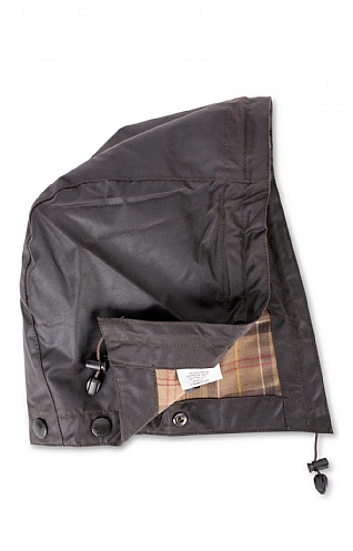 barbour waxed cotton hood