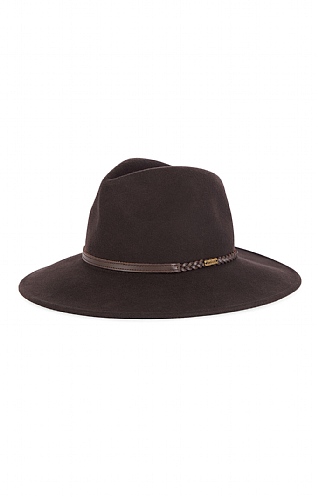 Ladies Barbour Tack Fedora, Chocolate Praline