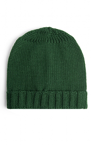 House of Bruar Pure New Wool Beanie - Bottle Green, Bottle