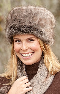 Faux Fur Pill Box Hat - Truffle, Truffle