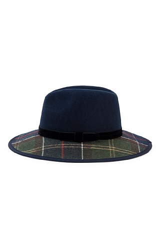 Ladies Barbour Thornhill Fedora, Navy Classic