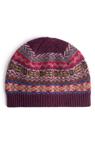 Robert Mackie Lochinver Fairisle Hat, Purple