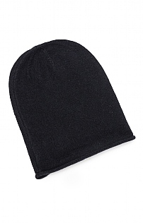 House of Bruar Gauzy Cashmere Beanie - Black