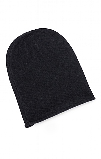 House of Bruar Gauzy Cashmere Beanie - Black, Black