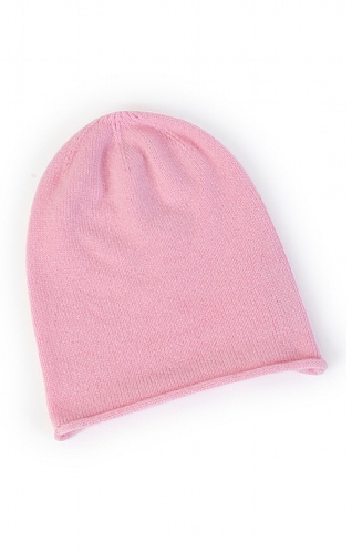 House of Bruar Gauzy Cashmere Beanie, Carnation