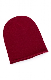 House of Bruar Gauzy Cashmere Beanie - Garnet red