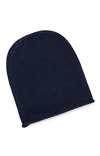 House of Bruar Gauzy Cashmere Beanie - Navy Blue, Navy