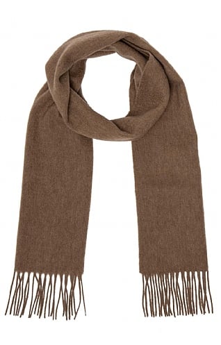 House of Bruar Plain Country Lambswool Scarf, Camel