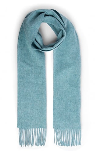 House of Bruar Plain Country Lambswool Scarf, Duck Egg