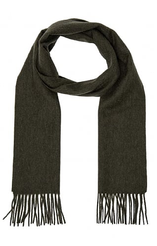 House of Bruar Plain Country Lambswool Scarf, Moss
