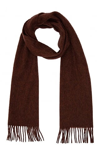 House of Bruar Plain Country Lambswool Scarf, Rust