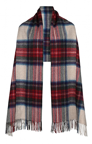 House of Bruar Ladies Lambswool Tartan Stole - Hessian Dress Stewart Tartan, Hessian Dress Stewart