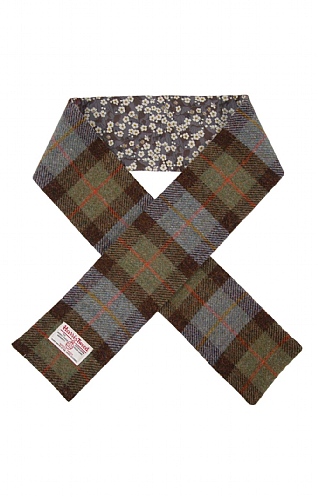 Ladycrow Harris Tweed Harris Tweed and Liberty Print Scarf