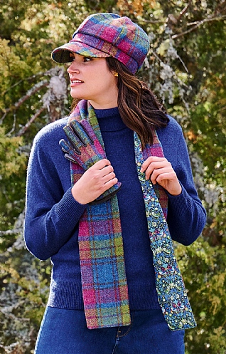 Harris Tweed and Liberty Print Scarf