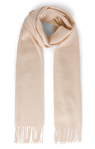 House of Bruar Lambswool Plain Scarf - Cream, Cream