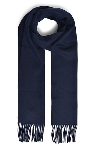 House of Bruar Lambswool Plain Scarf, French Navy