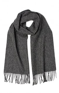 House of Bruar Lambswool Plain Scarf - Mid Grey, Mid Grey