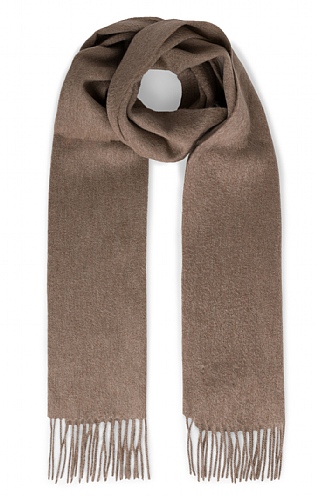 House of Bruar Lambswool Plain Scarf - Otter Brown, Otter