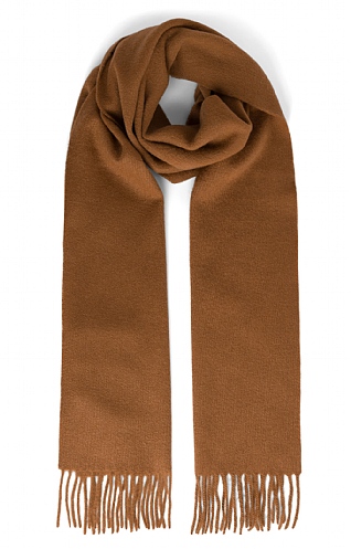 House of Bruar Lambswool Plain Scarf - Vicuna Beige, Vicuna