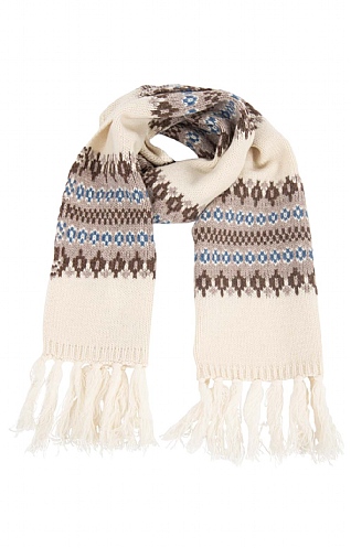 House of Bruar Ladies Lambswool Icelandic Scarf - Beige