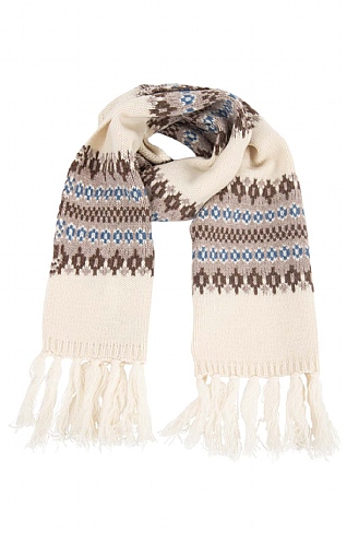 House of Bruar Ladies Lambswool Icelandic Scarf - Beige, Beige