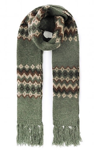 House of Bruar Munrospun Ladies Lambswool Icelandic Scarf, Sage