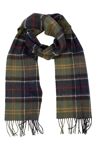 Barbour Merino & Cashmere Tartan Scarf