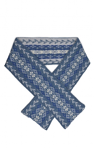 House of Bruar Ladies Shetland Laurel Scarf, Sapphire