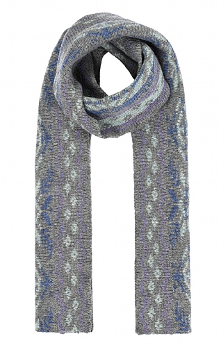 House of Bruar Ladies Shetland Fairisle Scarf, Sage