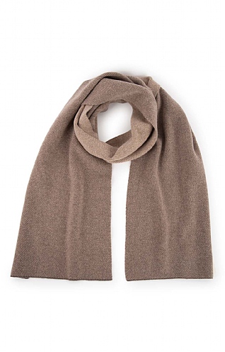 House of Bruar Ladies Barrie Scottish Cashmere Herringbone Scarf