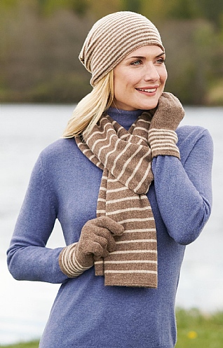 Striped Cashmere Scarf