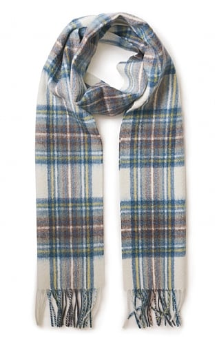 House of Bruar Lambswool Tartan Scarf - Muted Dress Stewart Tartan, Muted Dress Stewart
