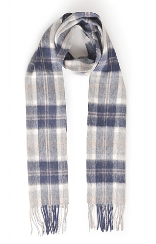 House of Bruar Lambswool Tartan Scarf - Silver Bannockbane, Silver Bannockbane