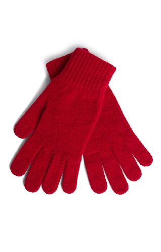 Robert Mackie Ladies Lambswool Gloves, Poppy
