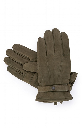 Barbour Leather Thinsulate Gloves - Olive, Olive