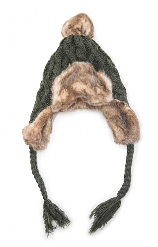 House Of Bruar Ladies Cable Trapper Hat