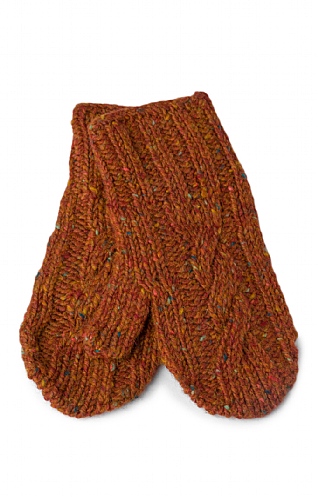 House of Bruar Ladies Donegal Mittens, Copper