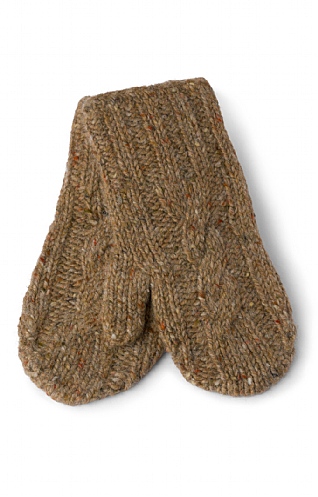 House of Bruar Ladies Donegal Mittens, Mushroom