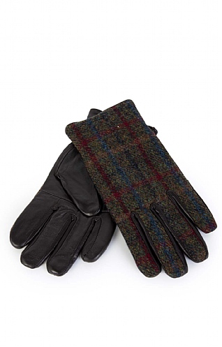 Harris Tweed Leather Gloves
