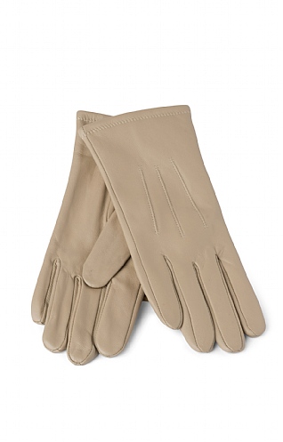 House Of Bruar Ladies Full Leather Gloves - Beige, Beige