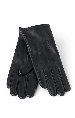 House Of Bruar Ladies Full Leather Gloves - Black, Black
