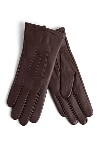 House Of Bruar Ladies Full Leather Gloves, Brown