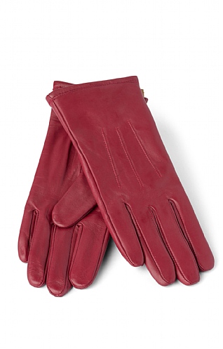 House Of Bruar Ladies Full Leather Gloves - Red, Red