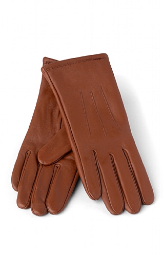 House Of Bruar Ladies Full Leather Gloves, Tan